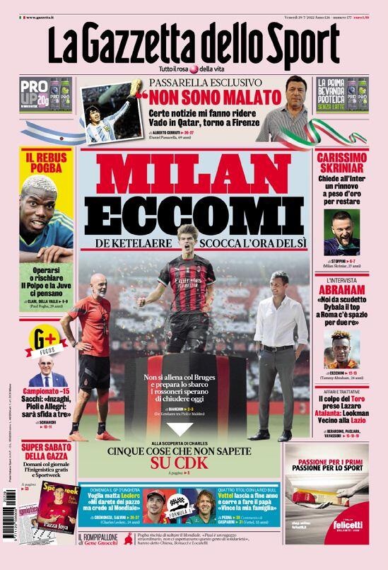 米兰希望今天敲定德凯特莱尔交易，球员已准备好加盟