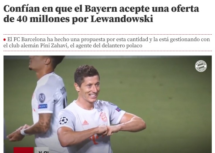 巴萨有信心4000万欧签下莱万，6000万要价是拜仁愤怒的表达