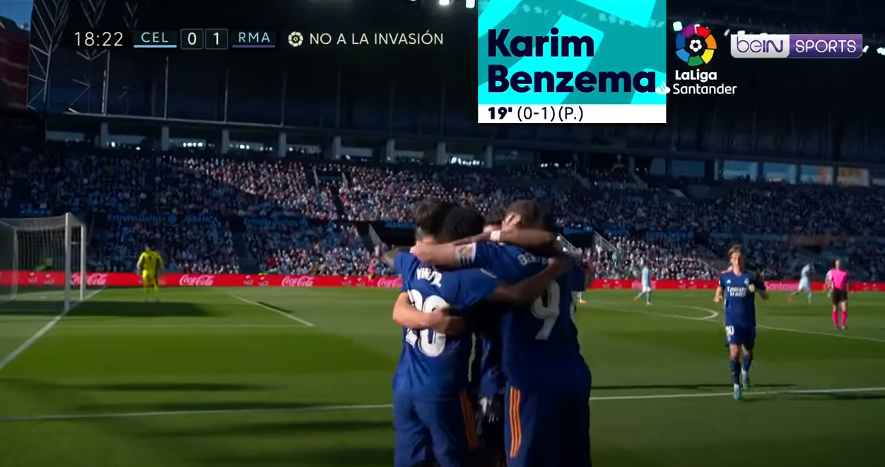 本泽马三点两中，皇马客场2-1塞尔塔