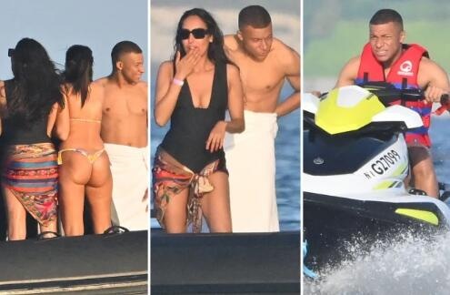 姆巴佩离开戛纳电影节后，与好友前往海边继续度假