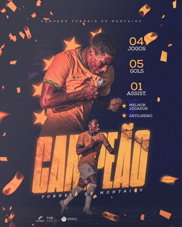 巴西15岁前锋恩德里克在U17邀请赛中出战5场，打进4球1助攻