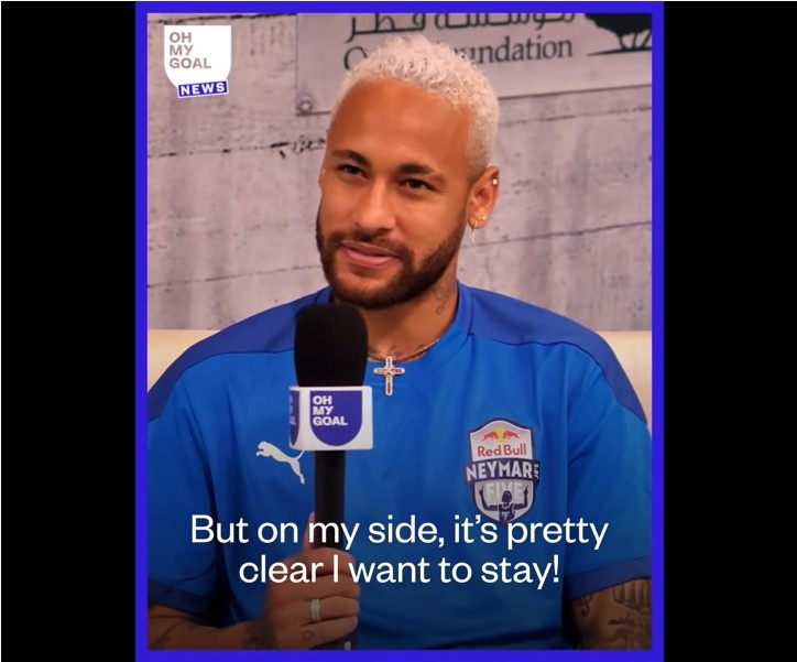 内马尔谈未来：我想继续留在巴黎踢球